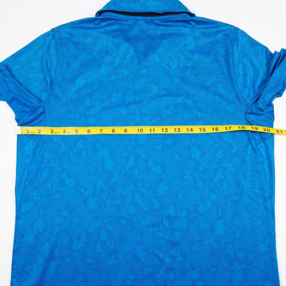 Disney Nike Golf Polo Men's Small Mickey Mouse Dot Camo Dri-Fit Wicking Blue - Picture 14 of 15